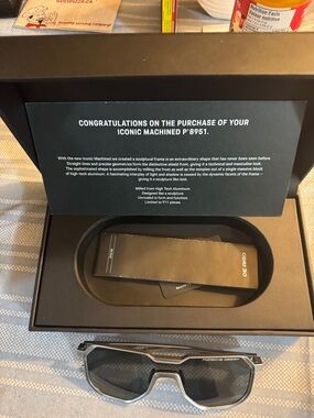 Porsche Design Sunglasses Black and Dark Gray Machined P'8951 Style
